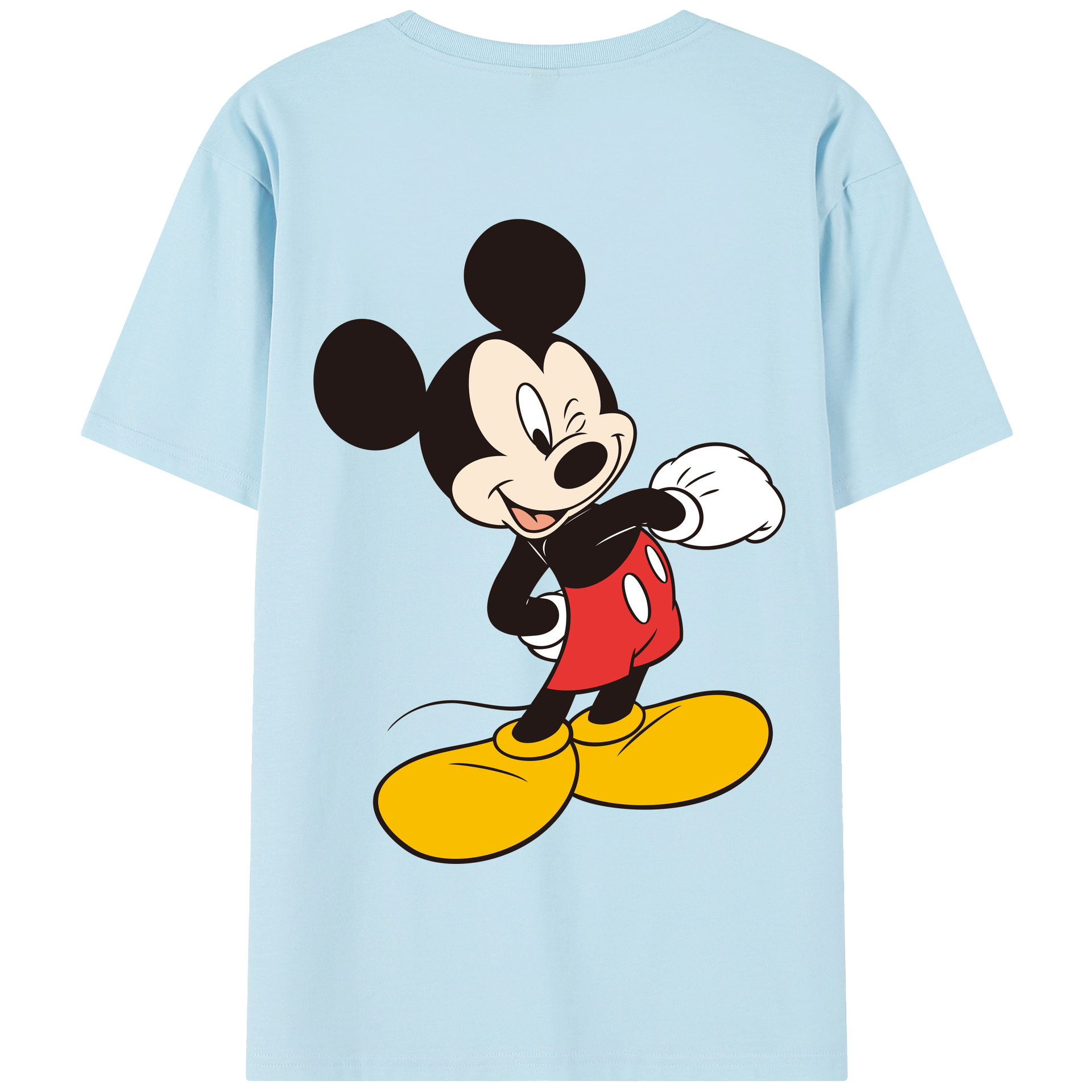 （画像用） ミッキーマウス Mickey Mouse 綿100％半袖Tシャツ（背面プリント）
